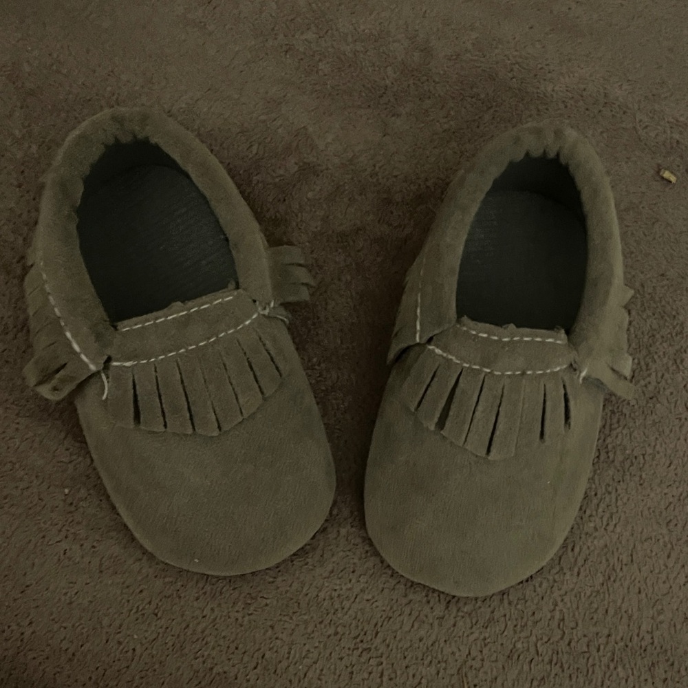 Tan  Baby Moccasins